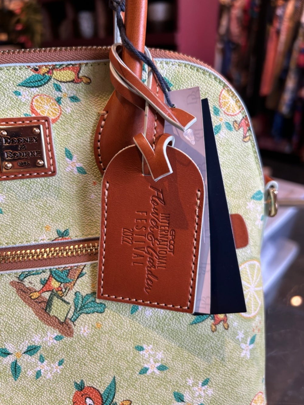 Dooney and Bourke Orange Bird Satchel Epcot 2022 Flower and Garden Festival NWT - Picture 2 of 8